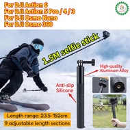 1.5m Selfie Stick For DJI Action 6 Aluminum selfie stick For DJI Action 5 Pro/4/3 Extension Rod For 