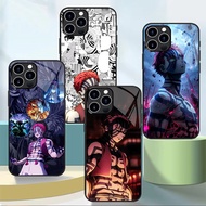 demon slayer Akaza 01 Glass Phone Case For Iphone 11 12 Mini 13 14 Plus 15 16 Pro Max Cover