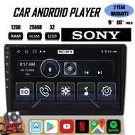 [12GB RAM+256GB ROM]QLED SONY Android Player 9"10 inch Quad Core Car Multimedia MP5 Player Wifi
