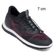 Walking Tall Premium Sneakers Shoes | Height Increase Shoes (7 cm) with Rubber OutSole - Mens Brown 