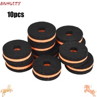 ANHUITYJ 10 Pcs ​Cymbal Stand Felt, 35mm Diameter​ ​Protection Sleeve​ ​Cymbal Felt Pad​, ​Black and