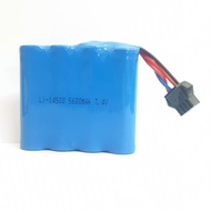 Li-ion 14500 7.4v 5600mAh with plug SM-4pin Battery Rechargeable for RC Car Truck