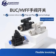 B. b.Manual Valve BUC-4/6/8/10/12/14mm Pneumatic Quick Insert Pipe Joint HVFF Manual Valve Switch Va