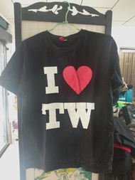 我愛台灣 I ❤TW 黑色短袖上衣 T恤