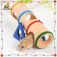 [Buymorefun] Wooden Hamster Swing Tunnel Toy Hamster Swing Toy Hamster Hamster Tube House Small Size Animals
