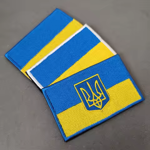 Ukraine Flag Embroidered Patch Ukrainian Flags Clothing Patches Tactical Appliqued Embroidery Badges