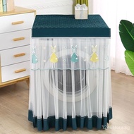 Roller Washing Machine Cover Lace Fabric Sun Protection Little Swan Siemens Panasonic Impeller Universal Dust Cover Cloth