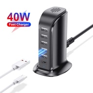 30W Multi-Port Charger 6-Port type-c Smart Shunt USB Charger 5V6A Sailboat Multi-Port Charger