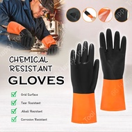 Heavy Duty Chemical Resistant Gloves Industrial Rubber Glove Sarung Tangan Getah Chemical Protective