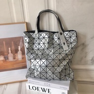 AT/👜Issey Miyake Bag New Ten Grid10Plaid Women's Bag Geometric Rhombus Portable Shoulder Bag Large Capacity Tote Bag 03Z