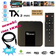 กล่องแอนดรอยด์ Tx3 Mini - Android 7.1 Ram 2 GB Rom 16 GBAmlogic S905W WIFI 2.4 รองรับ 4K