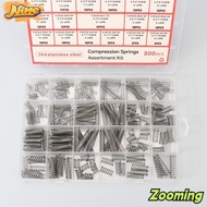 ZOOMING 300PCS/box Compression Spring Assortment Kit, with 23 Sizes 304 Stainless Steel Small Spring