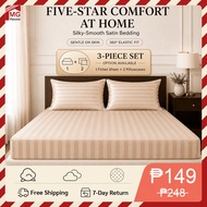 Bedsheet Satin Bedsheet Queen Size No lukot No Gusot Bedsheet Fully Garterized Plain Bed Sheet Only 