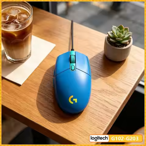 Logitech G203 Prodigy Wired Gaming Mouse 8000 DPI RGB Lighting 6 Buttons On-Board Memory 1000Hz Poll