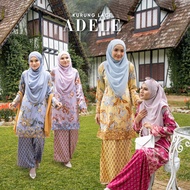 MCC Lifestyle Baju Kurung Sulam Adele  Satin Ironless Kurung Trend Fashion Muslimah Moden