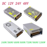 DC12V หม้อแปลง24V 48V สวิตช์จ่ายไฟสลับ240W 360W 480W 600W 720W 960W 1200W