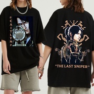 Ready Stock Women Men Short Sleeve T-shirt Hot Anime Arcane-Caitlyn T-Shirts Unisex Harajuku O-Neck