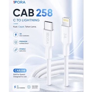 1HORA CAB258 CAB273 Type C to Lightning Data Cable 27W PD Fast Charging 3A Nylon Braided for Iphone 