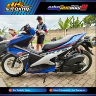 Striping AEROX OLD 155 VVA NVX CUSTOM TRANSPARENT / STICKER AEROX 155 OLD TRANSPARENT CUSTOM BLUE WH