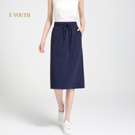 Eyouth 1960 Women Casual Drawstring Midi Skirt Pants