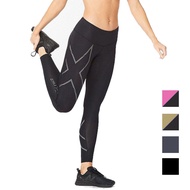 [2XU Australia] Female MCS High-End Running Mid-Waist Compression Trousers Black/Gold Black Graphite