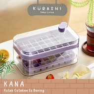 KURASHI - KANA Practical Ice Cube Container Aesthetic Ice Tray Container Ice Mold Automatic Ice Cube