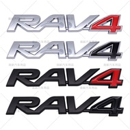 3D Metal RAV4 Letter Car Tail Rear Trunk Emblem Badge Decals Sticker For TOYOTA RAV4 Auto Styling Ac