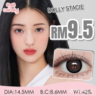 [0.00~-8.00] Eyecandy 14.5mm Contact Lens Soft Contact Dolly Stacie Gray Black Colored Lens 1 Pair