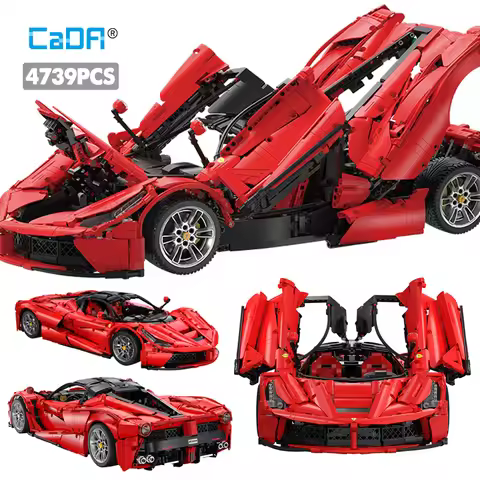 Cada 4739PCS Technical City Racing Car Hypercar Model Building Blocks Sportscar Vehicle Bricks Toys 