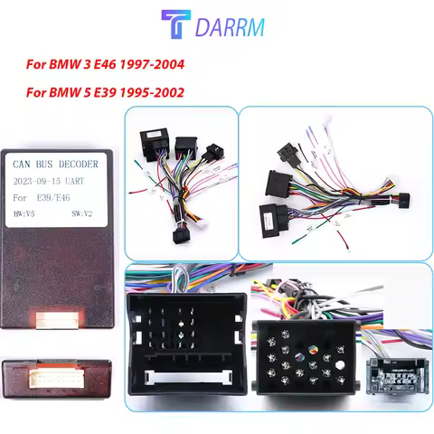 For BMW E39 E46 Quadlock Harness Adapter CAN Bus Decoder 16 Pin Plug to Quad Lock Female Connector C