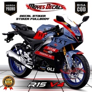 Decal sticker striping r15 v4 Gresini Racing sticker motor r15 v4 sticker yamaha r15 v4 sticker r15 