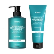 Kundal Refreshing Anti-Dandruff Shampoo Soapy Musk 500ml & Conditioner 240ml (Exp 2027)