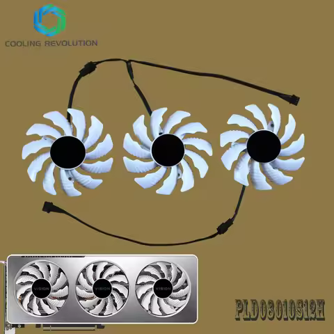 77mm PLD08010S12H RTX3060 3060Ti Graphics Fan For GIGABYTE GeForce RTX 3060 RTX 3060 Ti Vision OC 3X