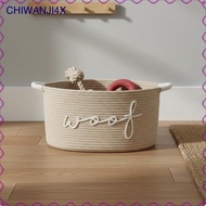 [chiwanji4x] Cotton Rope Storage Basket Spacious Toy Organizer Box for Kids Room Pet Accessories and