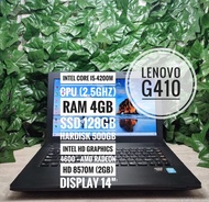 Laptop Lenovo G410 Core I5 Gen 4 Ram 4Gb Ssd 128Gb Bekas