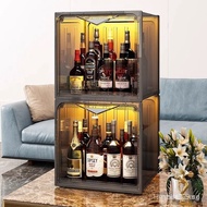 In-Stock ‍Wine Rack Wine Storage Rack Household Whiskey Wine Layered Storage Cabinet Small Liquor Di