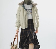 【少女飛行員】美式復古/工裝夾棉/棉服外套