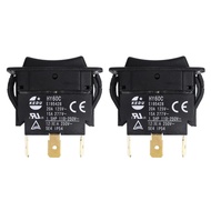 2Pcs HY60C 3-Pin Rocker Switch (ON-Off-ON) for Motors, Tools and Industrial Equipment, 20A/125V~ 15A