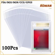 ROWANSG 100 Sheets PSA BGS Slab Sleeve, Transparent Durable PSA BGS Card Brick Film,  Strong Waterpr