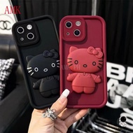 AMK for Huawei Y9A Y9 Y7A Y7 Y6P Y6 Y5P Prime 2019 Y5 2018 new Stylish Ladder Design 3D KT Cat Phone Case Shockproof YX