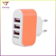 Triple USB Port Wall Home Travel AC Power Charger Adapter 3.1A EU Plug