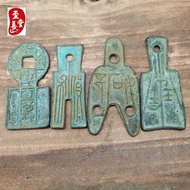 Coin Collection Ancient Coin Copper Coin Warring States Special-Shaped Coin Three-Hole Coin Shovel C
