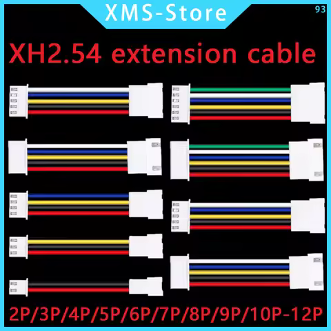 10PCS XH2.54 Extension Line 2P/3P/4P/5P/6P/7P/8P/9P/10P/12P XH 2.54mm Pitch Male To Female Connector