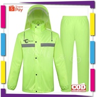 [PREMIUM Thick MATERIAL] CANEL & CO Nylon And PVC Motorcycle Raincoat / New Upgraded Neon Raincoat