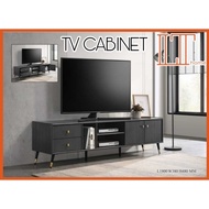 LT 6ft TV Cabinet Almari TV Rak TV Elegant Tv Console Luxury Tv Media Storage Cabinet Kabinet Tv Ready Stock