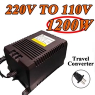 Univ Voltage Converter 1200W 220V To 110V /110V To 220V Regulator Supplies Transformer Adapter Trave