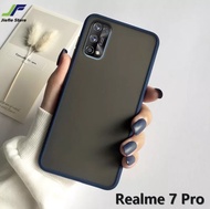 [ส่งจากไทย] เคสกันกระแทก ปุ่มสีผิดด้าน Realme 7Pro เคสโทรศัพท์ ออฟโป้ ขอบนิ่มหลังแข็ง เคส 7 Pro