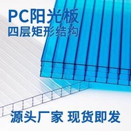 特價定制🧲量大從優🧲pc耐力瓦楞四層蜂窩采光波浪板中空雙層陽光板磨砂不透明定製屋頂