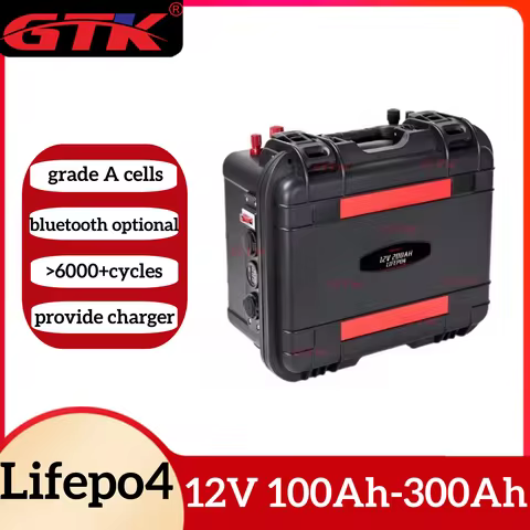 GTK Lifepo4 Battery 100Ah 200Ah 300Ah 12.8V Rechargeable Batteries LiFePo 4 battery 12V 4S Battery P