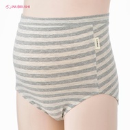 Inujirushi Easy Waist Maternity Shorts Striped Gray SH2484